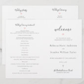 Rebecca Catholic Wedding Mass Zeremony Program (Vorne/Hinten)