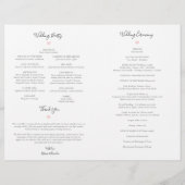 Rebecca Catholic Wedding Mass Zeremony Program (Rückseite)