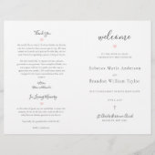 Rebecca Catholic Wedding Mass Zeremony Program (Vorderseite)