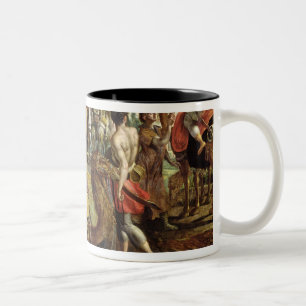 Rebecca, der Abschied zu ihrer Familie, c.1562 Zweifarbige Tasse