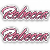 Rebecca faded pink Aufkleber Sticker Stickerset (Vorderseite)
