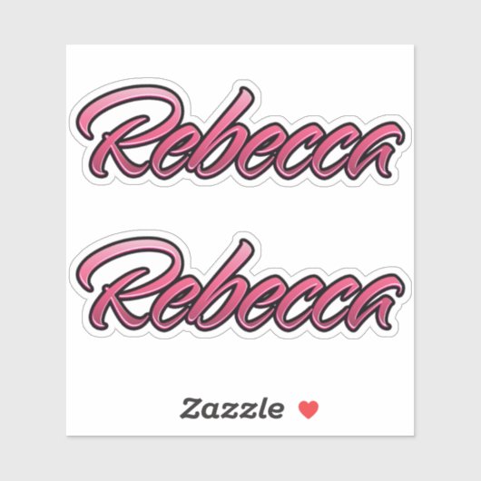 Rebecca faded pink Aufkleber Sticker Stickerset (Blatt)