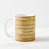 REBECCA Hebrew Name Tasse (Links)