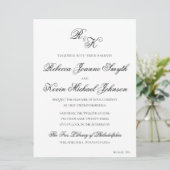 Rebecca - Klassische, formelle Einladung zur Hochz (Stehend Vorderseite)