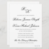 Rebecca - Klassische, formelle Einladung zur Hochz (Vorne/Hinten)