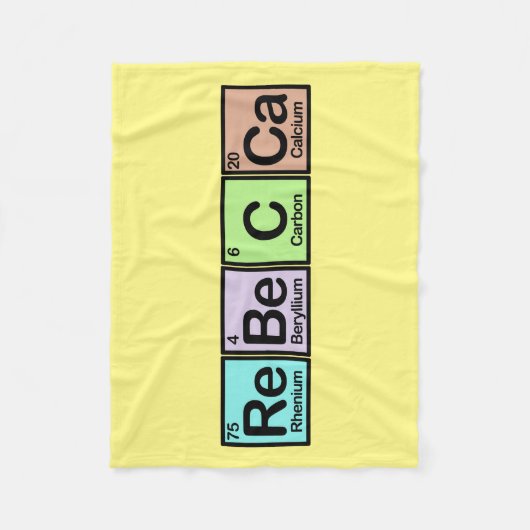 Rebecca machte von den Elementen Fleecedecke (Vorderseite)