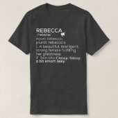 Rebecca Name Definition Rebecca Weibliche Bezeichn T-Shirt (Design vorne)