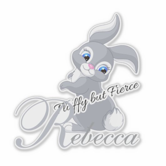 Rebecca Rabbit Sticker (Vorderseite)