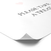 Rebecca Simple Dessert Table Wedding Sign Poster (Ecke)