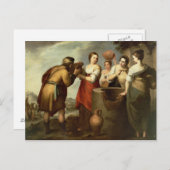 Rebecca und Eliezer am Brunnen, c.1665 Postkarte (Vorne/Hinten)