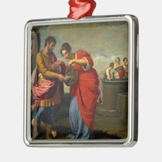 Rebecca und Eliezer an gut, c.1626-27 Ornament Aus Metall (Links)