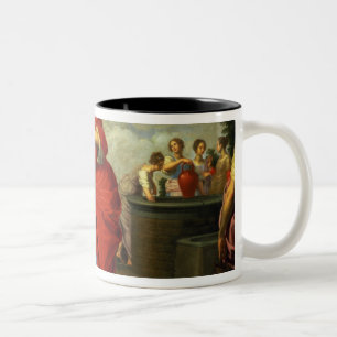 Rebecca und Eliezer an gut, c.1626-27 Zweifarbige Tasse
