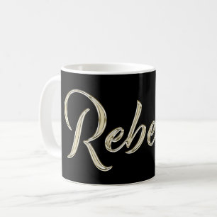 Rebecca white gold Handwriting Tasse Kaffeetasse