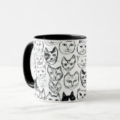 Rebecca's Coole Katzen Niedlich Funny Cat CUSTOM Tasse (Vorderseite Links)