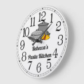 Rebecca's Pasta-Küche Große Uhr (Winkel)