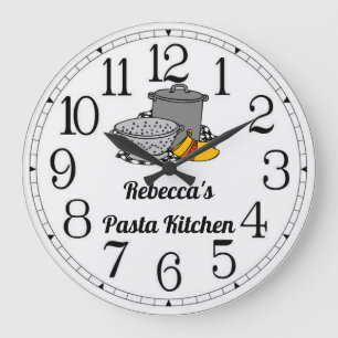 Rebecca's Pasta-Küche Große Uhr