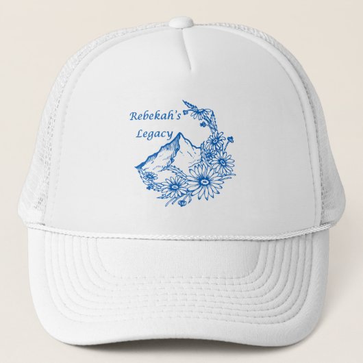 Rebekah's Legacy White Truckers Hat Truckerkappe (Vorderseite)