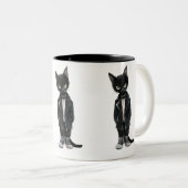 Rebel Cat Mug – Moody, Snarky & Dressed to Sass Zweifarbige Tasse (VorderseiteRechts)
