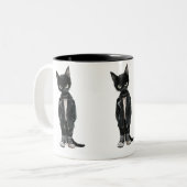 Rebel Cat Mug – Moody, Snarky & Dressed to Sass Zweifarbige Tasse (Vorderseite Links)