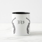 Rebel Crossed Pistole Monogram Tasse (Zentrum)