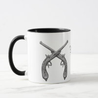 Rebel Crossed Pistole Monogram Tasse