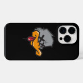 Rebel Duck iPhone Hülle (Rückseite (Horizontal))