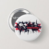 "Rebel Forever" - Edgy Skull Graphic Design Button (Vorne & Hinten)