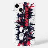 "Rebel Forever" - Edgy Skull Graphic Design Case-Mate iPhone Hülle (Rückseite)