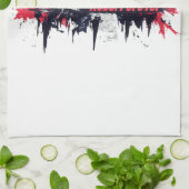 "Rebel Forever" - Edgy Skull Graphic Design Geschirrtuch (Gefaltet)