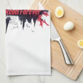 "Rebel Forever" - Edgy Skull Graphic Design Geschirrtuch (Viertel Falte)