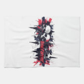 "Rebel Forever" - Edgy Skull Graphic Design Geschirrtuch (Horizontal)