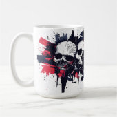 "Rebel Forever" - Edgy Skull Graphic Design Kaffeetasse (Links)