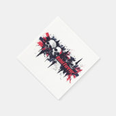 "Rebel Forever" - Edgy Skull Graphic Design Serviette (Ecke)