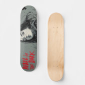 Rebel in Dark Comic Book Style Design Skateboard (Vorderseite)