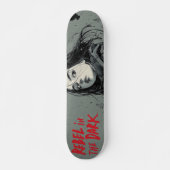 Rebel in Dark Comic Book Style Design Skateboard (Vorne)