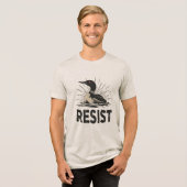 Rebel Loon – Widerstands-Protest-Kunst Tri-Blend Shirt (Vorderseite voll)