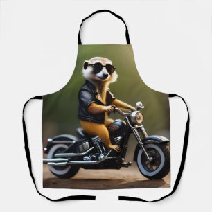 Rebel Meerkat: Leathers, Sonnenbrillen und Motorra Schürze