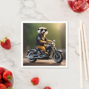 Rebel Meerkat: Leathers, Sonnenbrillen und Motorra Serviette