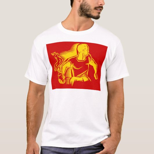 Rebel, Molotov Cocktail, Riots, Communist Style T-Shirt (Vorderseite)
