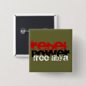REBEL POWER FREE LIBYA BUTTON (Vorne & Hinten)