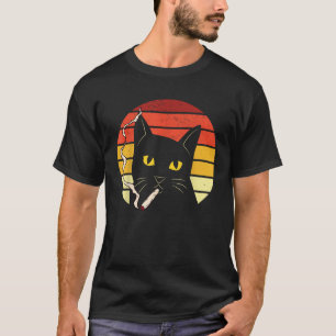 Rebel Rauchen Bad Black Cat Funny Black Cat Vintag T-Shirt