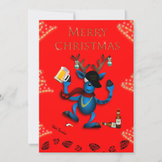 REBEL REINDEER CHRISTMAS-KARTE -JAILMATECARDS.CO.U FEIERTAGSKARTE