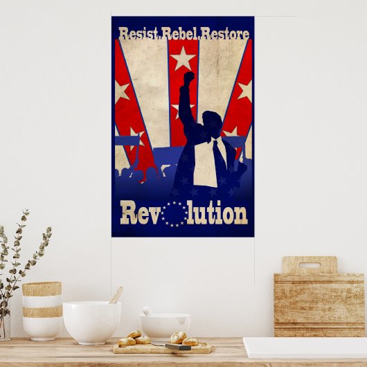 Rebel Restore Revolution Poster (groß) (Küche)