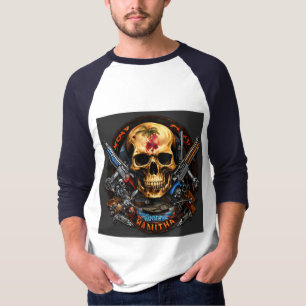 "Rebel Riffs Skull & Crossbones Rock T-Shirt