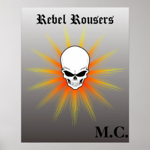 Rebel Rousers Motorrad Club Poster