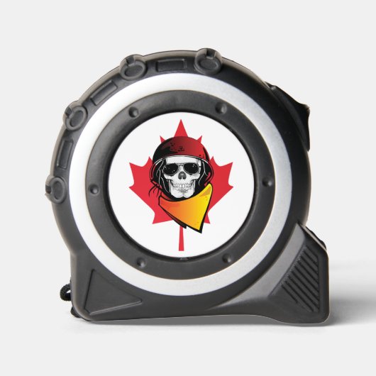 REBEL SKULL CANADIAN MAPLE LEAF ZOMBIE MAßBAND (Vorderseite)