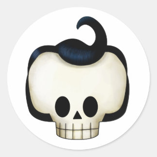 Rebel Skull Runder Aufkleber