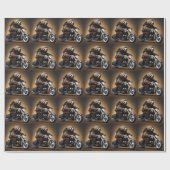 Rebel Sloth: Ein lederverkleidetes Motorrad Geschenkpapier (Flach)