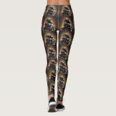 Rebel Sloth: Ein lederverkleidetes Motorrad Leggings (Rückseite)
