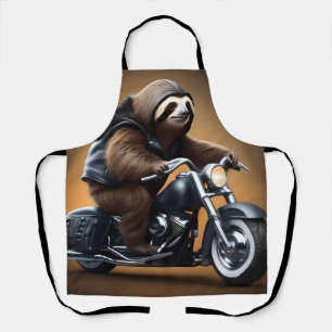 Rebel Sloth: Ein lederverkleidetes Motorrad Schürze
